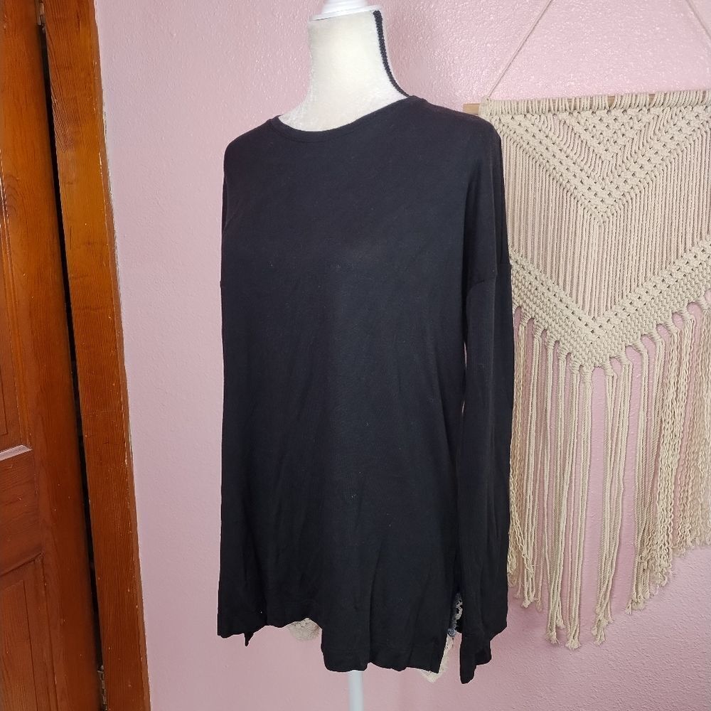 LOFT | Black Long Sleeve Top Medium